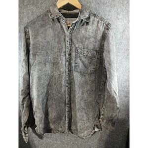 32 Bar Blues long sleeve mens Medium shirt gray wash